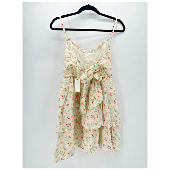 NEW Winston White Francesca Mini Dress Floral Size S Ivory Cottage Boho Babydoll - Picture 4 of 10